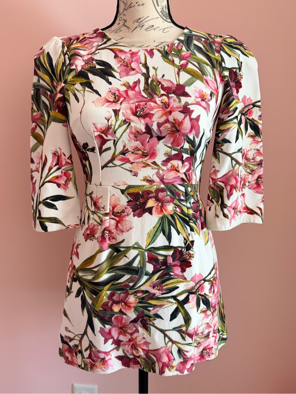 Dolce & Gabbana Satin-Lined Floral Botanical A-line Top IT 36 US 0